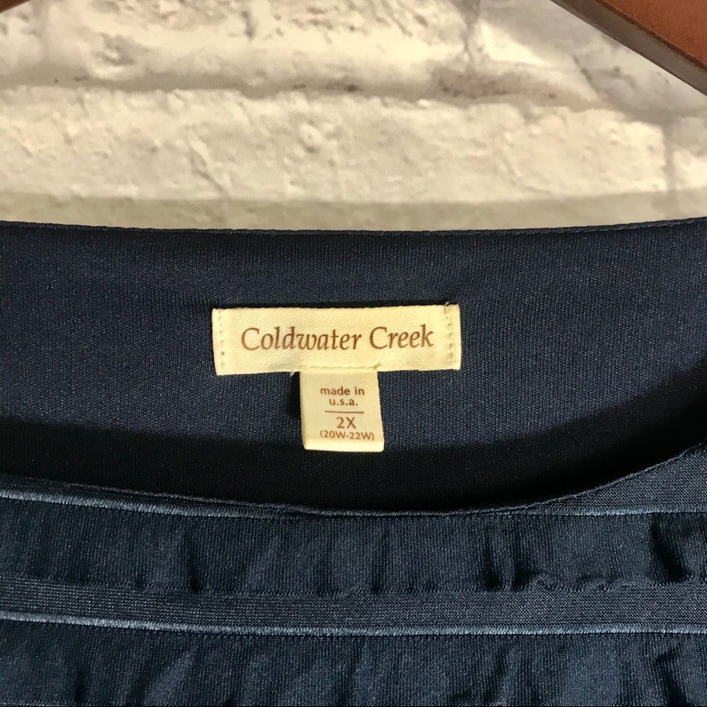 Coldwater Creek Longsleeve Ruffle Top - Picture 3 of 3